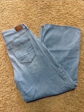 American Eagle Curvy Super High Rise Baggy Wide Leg - 10 Regular